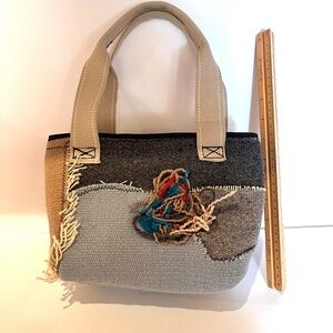 small tote Handmade by lucyandesther woven wool from New Mexico
